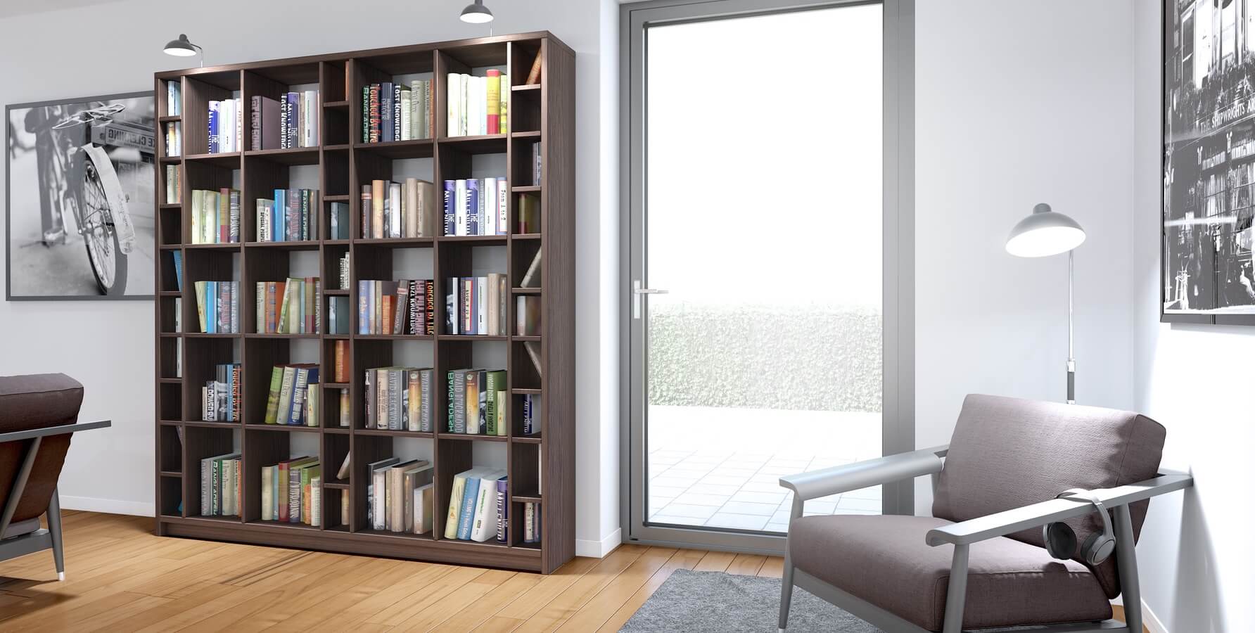 Grande libreria su misura da Pickawood