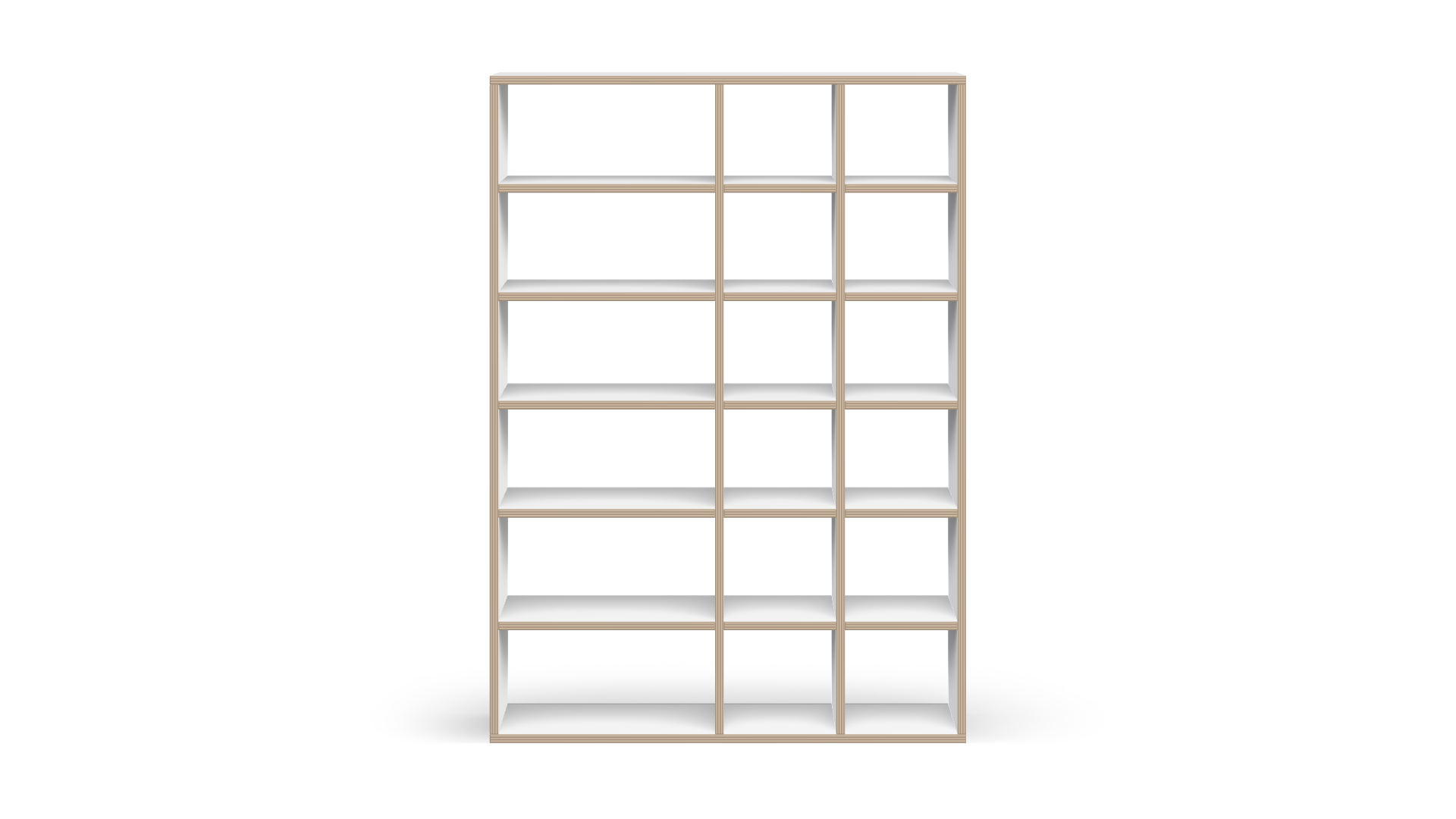 Made-to-measure plywood shelf