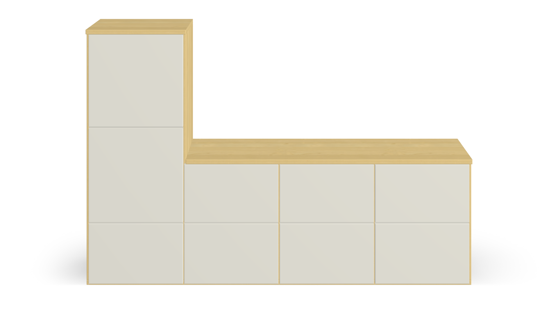 Asymmetrisches Sideboard nach Maß