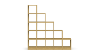 Custom-made solid wood stair shelf