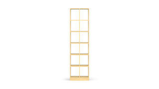 High bookcase made of solid wood