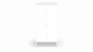 Highboard in Weiß mit Flügeltür