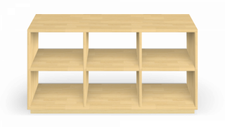 Open sideboard in maple