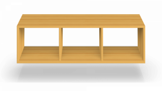 Wide alder hanging sideboard
