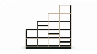 Stair shelf in plywood look
