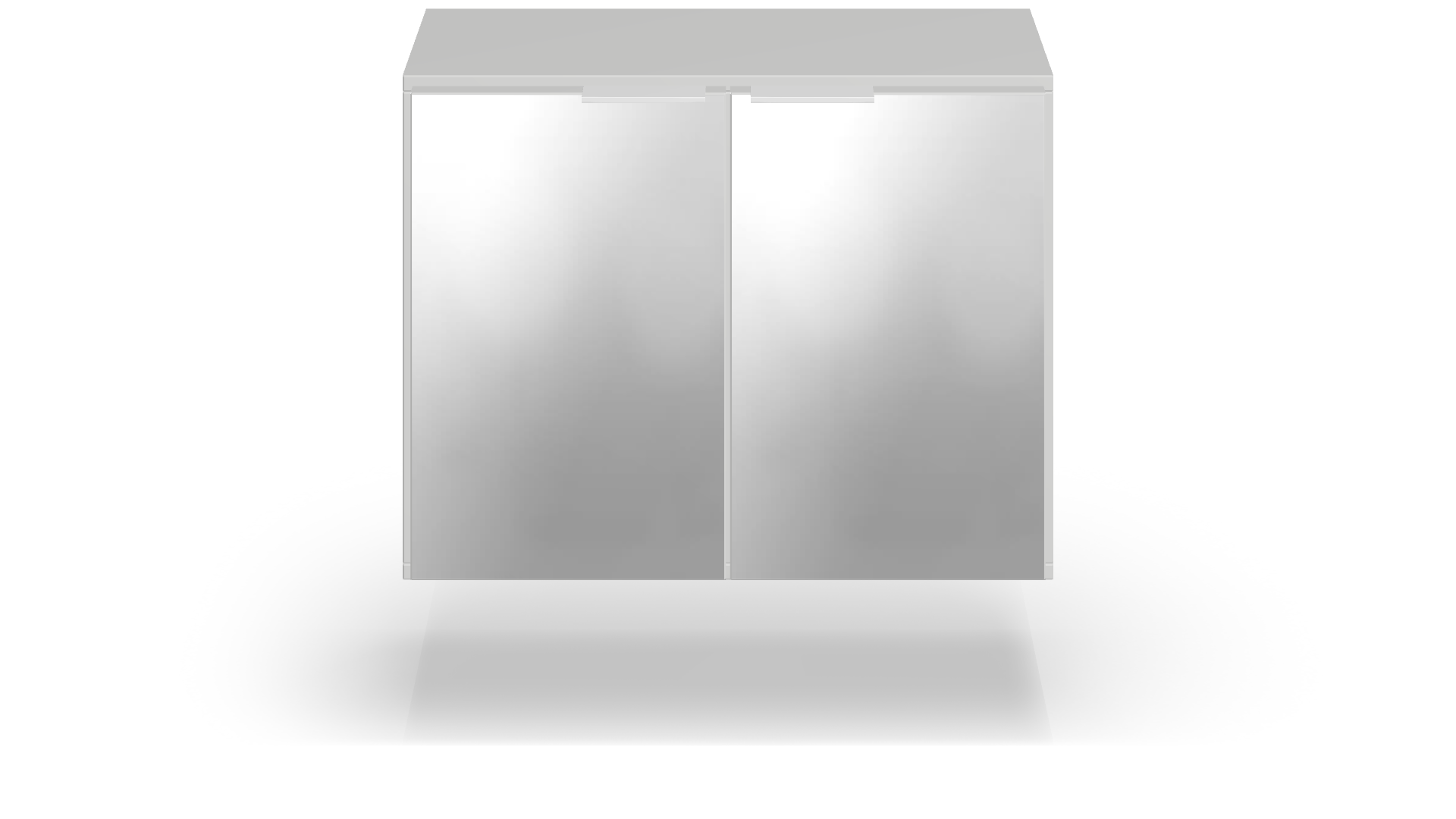 Armoire de salle de bains avec portes à miroir