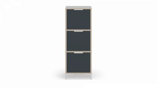 Hallway chest of drawers with folding doors