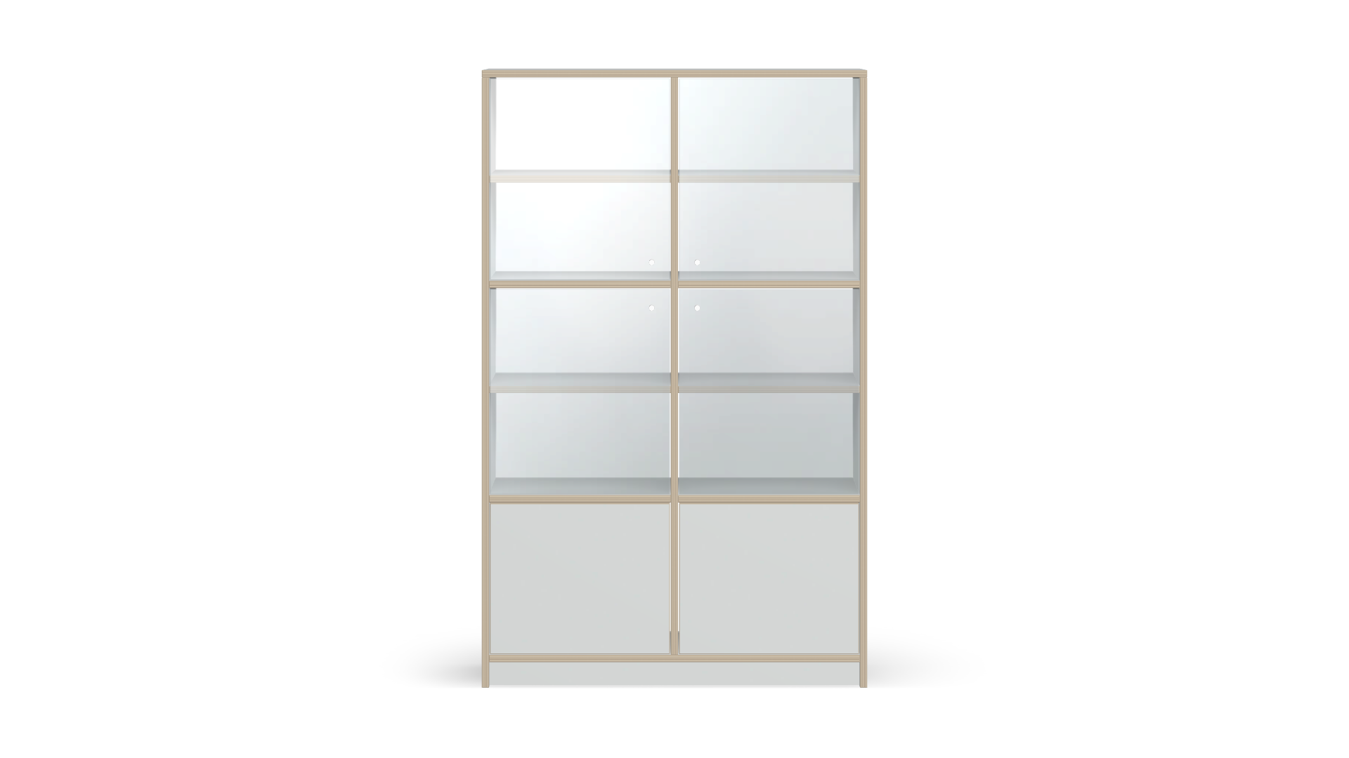 Crockery cupboard with glass doors