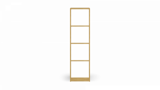 50 cm tiefes Regal mit weißen Türen