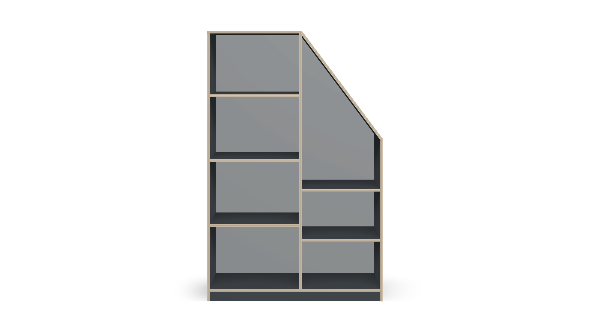 Dachschrägenschrank schwarz