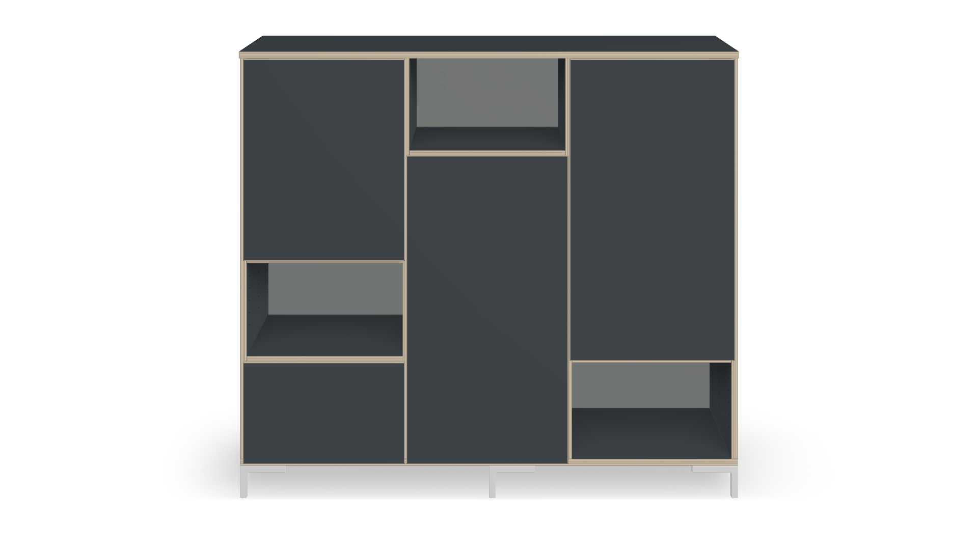 Schwarzes Sideboard