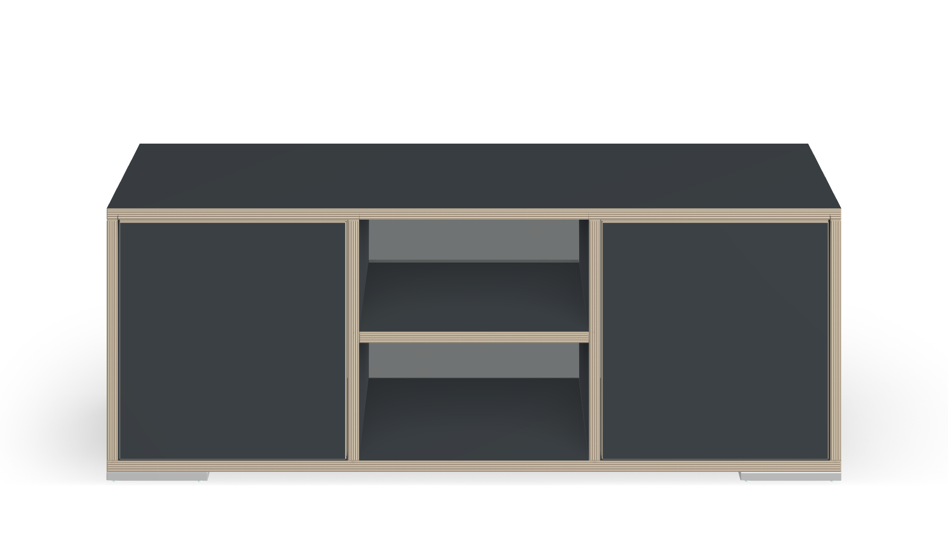 Commode sur mesure en MDF noir