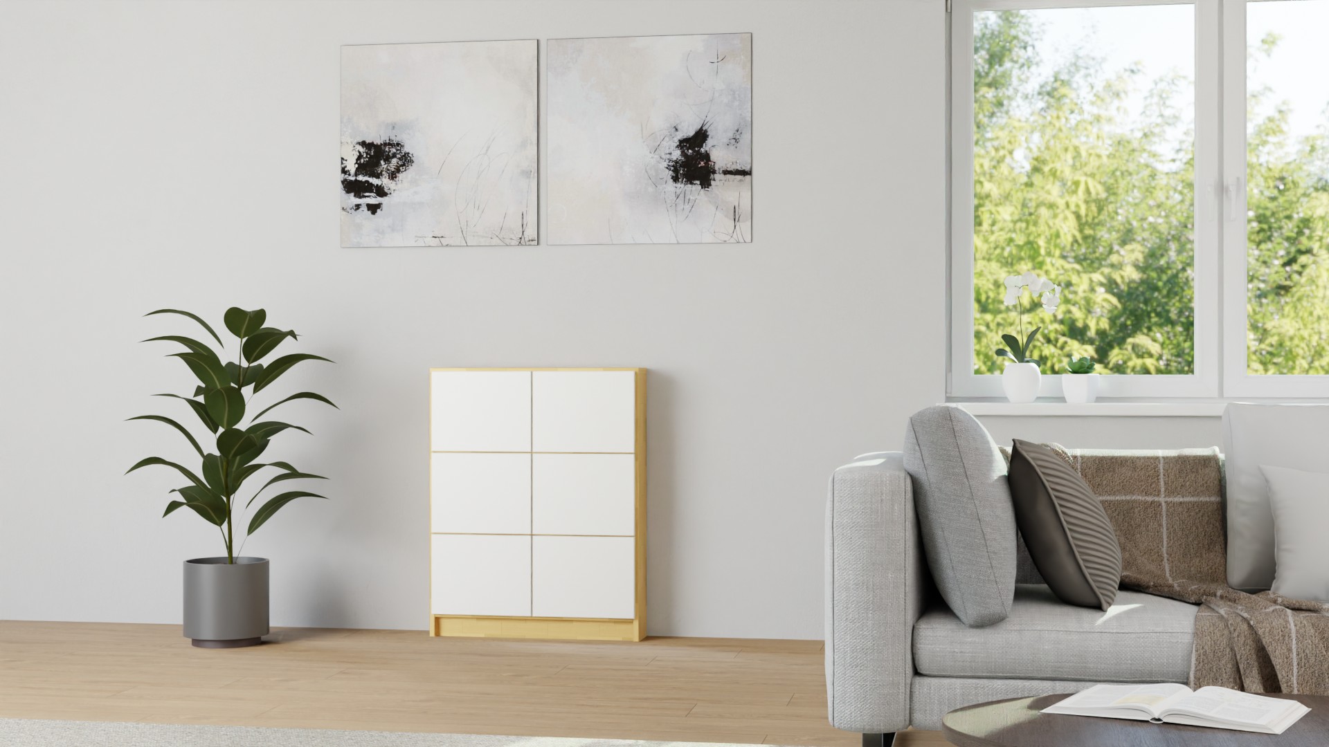 Modernes Regal nach Maß Buche