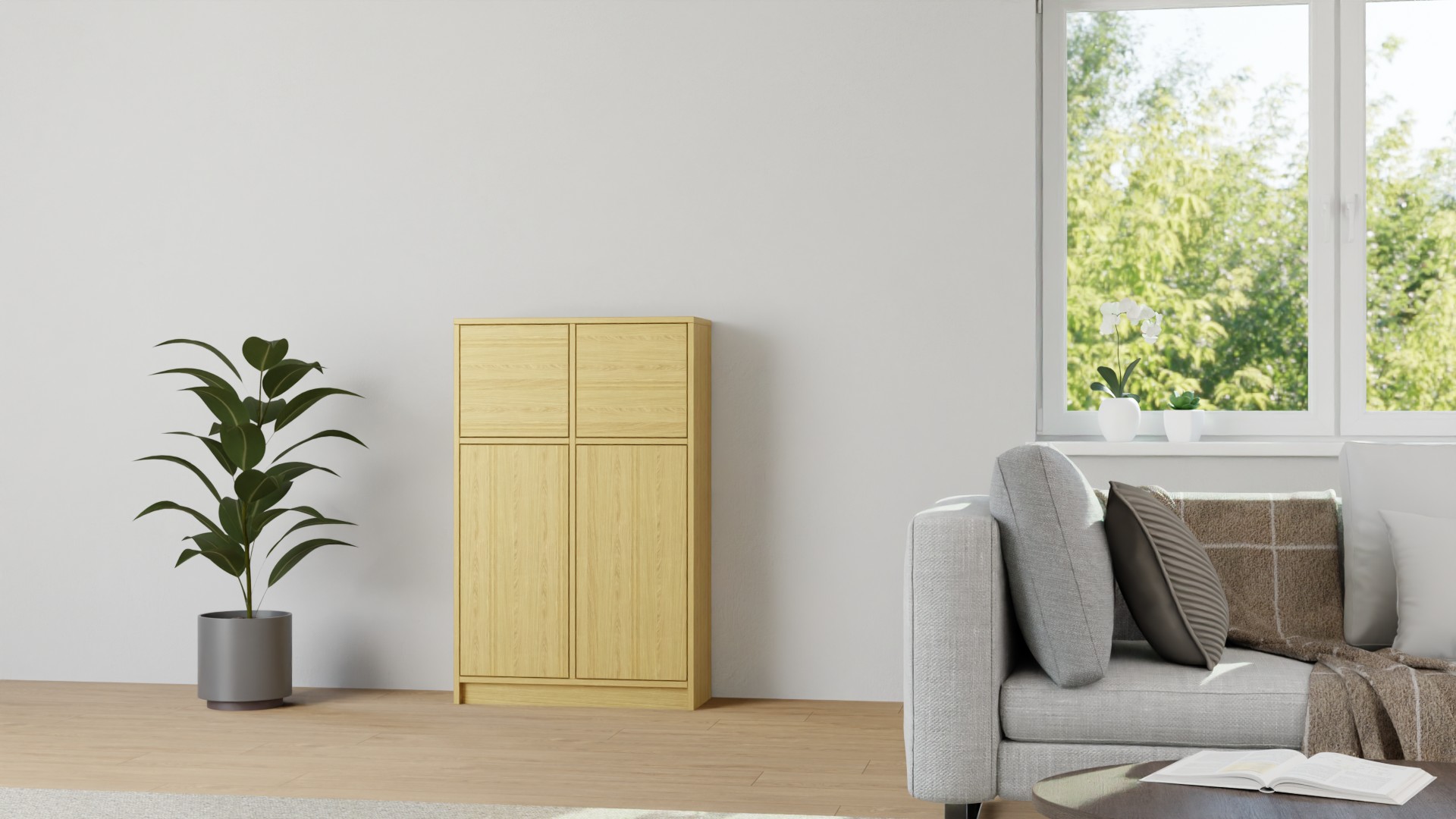 Wäschekommode aus Massivholz nach Maß Eiche