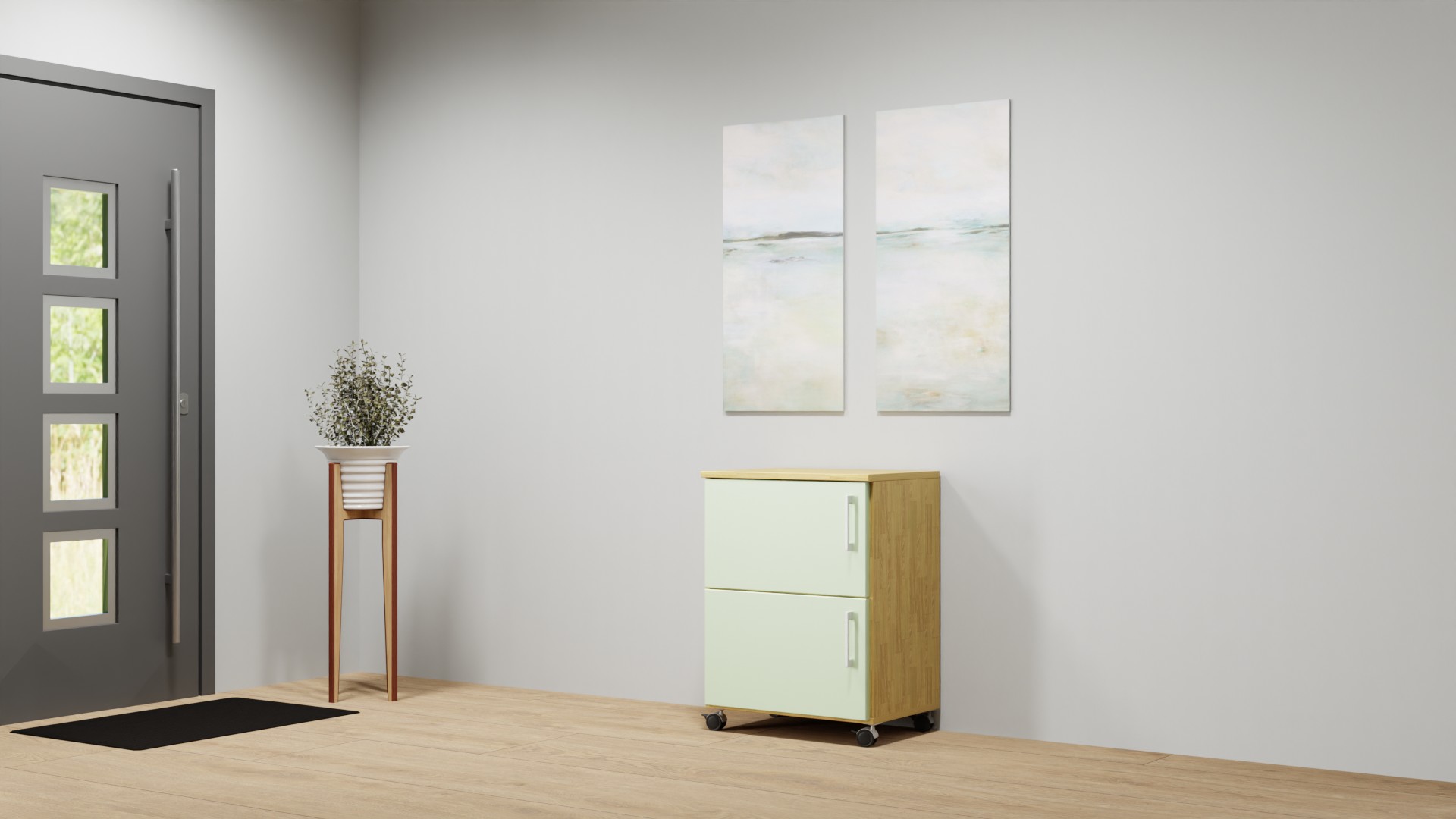 Container nach Maß - Rollcontainer mit vielen Optionen Eiche