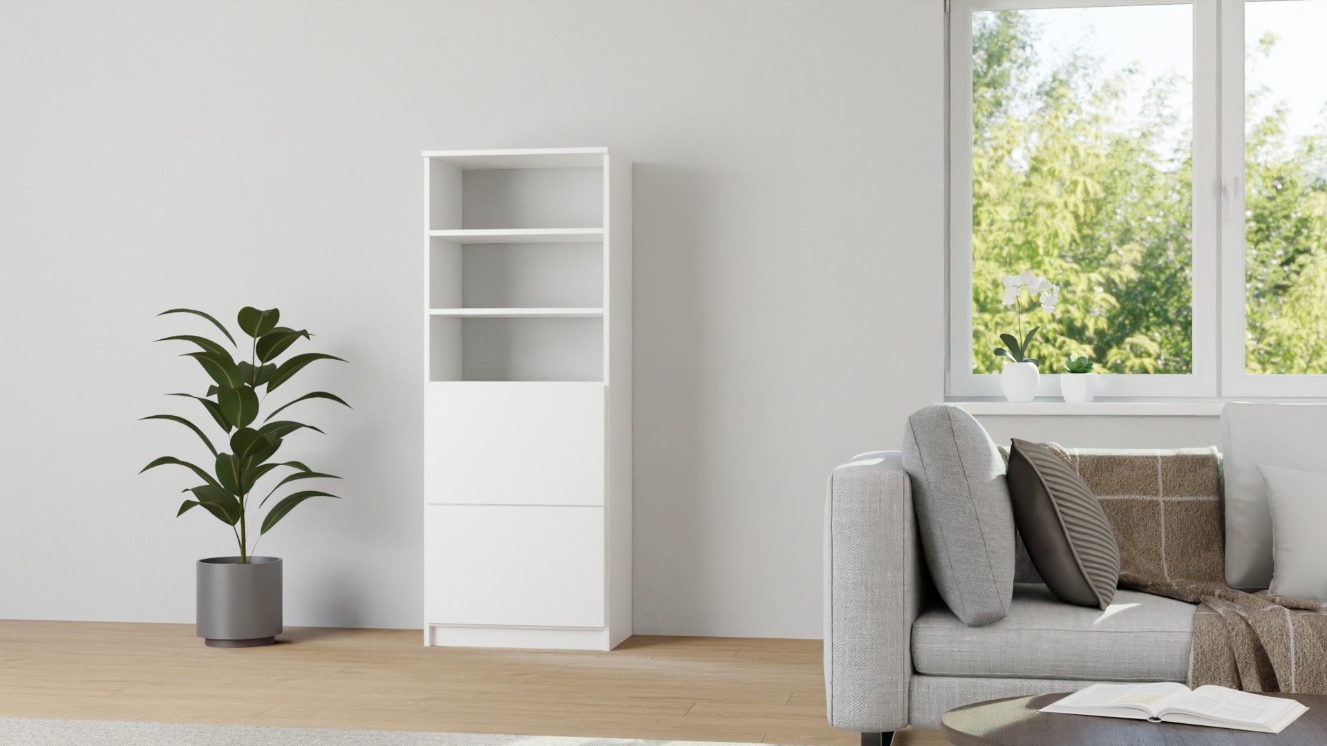 Schlichtes Highboard MDF Beschichtet