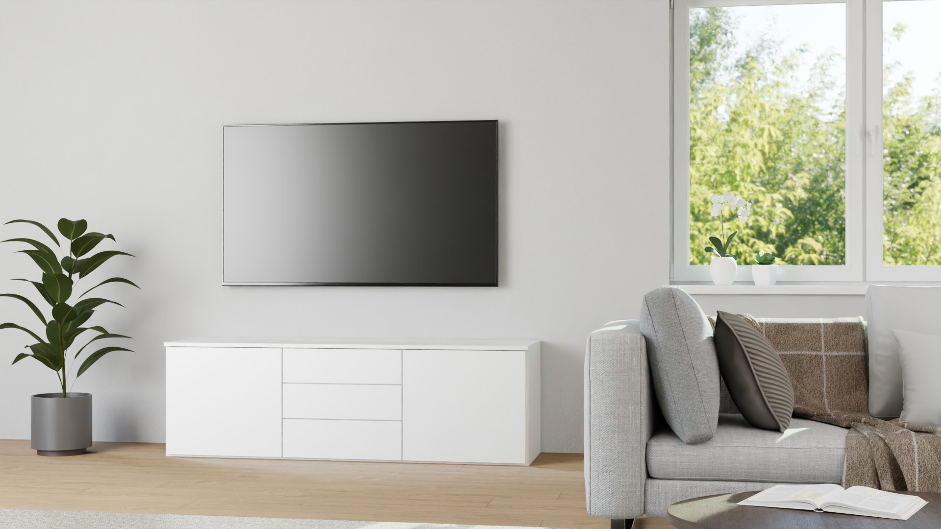 Elegantes Sideboard MDF Beschichtet