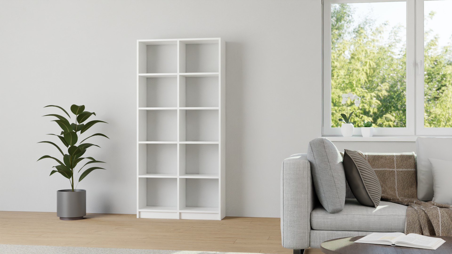 Schlichtes Schallplattenregal nach Maß MDF Beschichtet