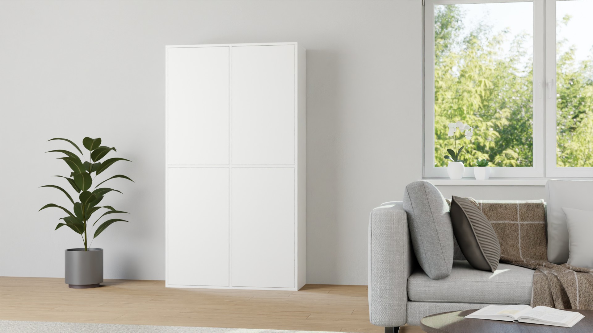 Haushaltsregal mit Türen nach Maß MDF Beschichtet