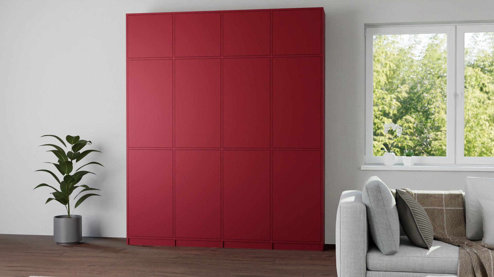 Geschlossenes Regal nach Maß - Schrank mit vielen Optionen Premium Dekore