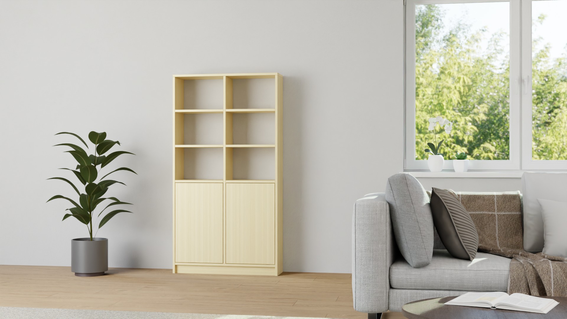 Schlichtes Regal aus Massivholz Ahorn (europäisch)