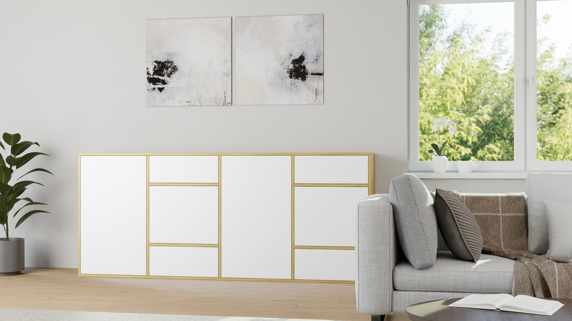 Schlichtes Sideboard nach Maß Eiche