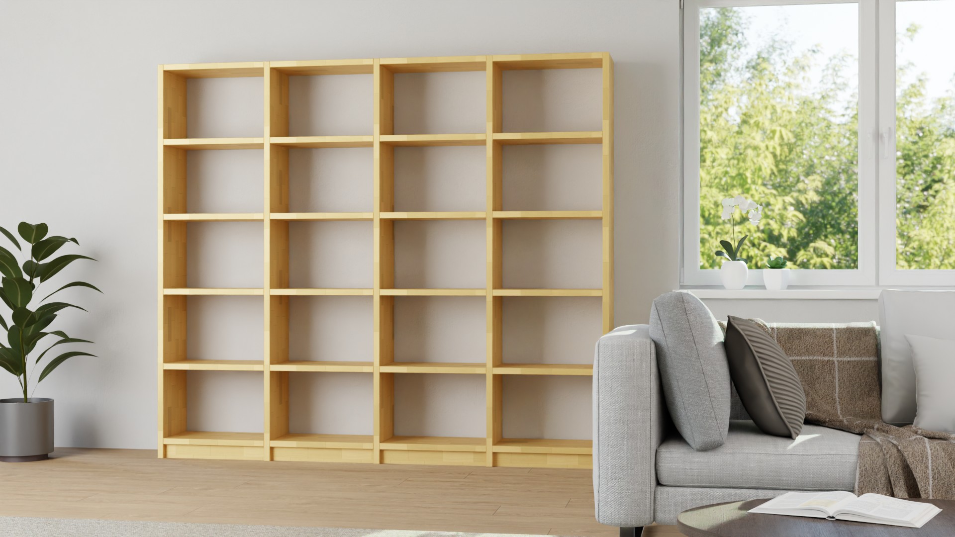 Schlichtes Regal nach Maß Buche