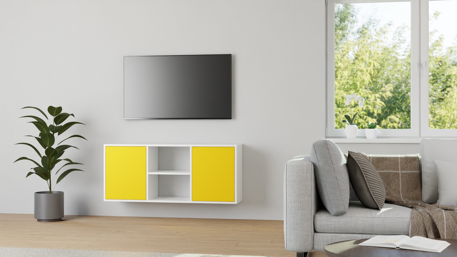 Hängesideboard nach Maß – diverse Materialien MDF Beschichtet