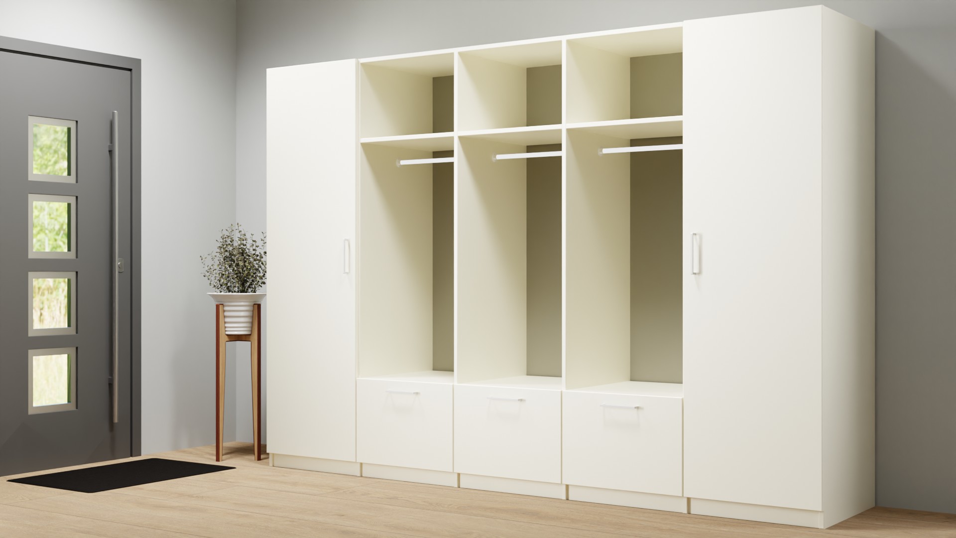 Breiter Kleiderschrank nach Maß Premium Dekore