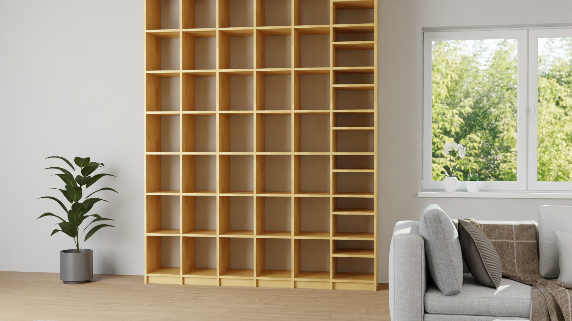 Schlichtes Regal nach Maß Buche