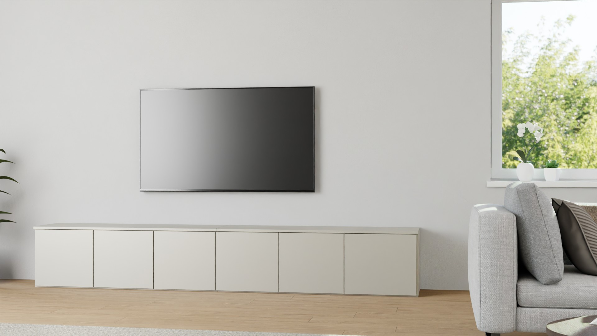 Schlichtes Lowboard von Pickawood MDF Lackiert