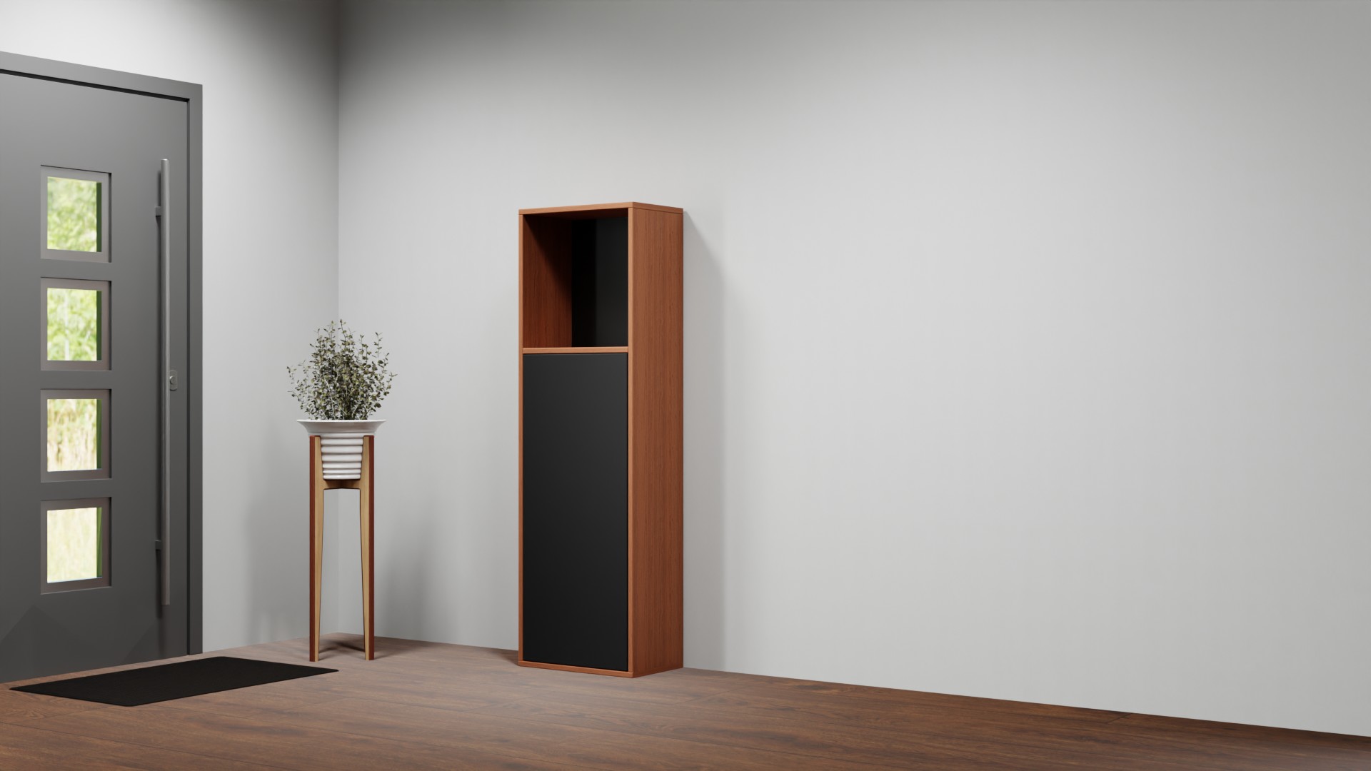 Klassischer Telefonschrank nach Maß Echtholz Furnier