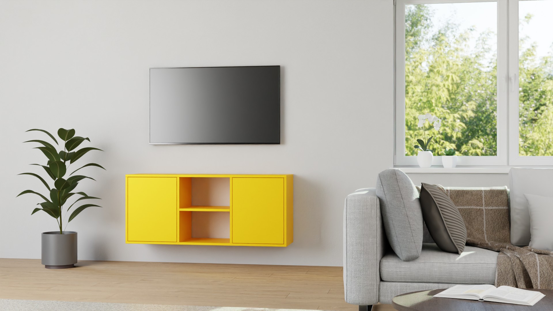 Hängesideboard nach Maß – diverse Materialien MDF Lackiert