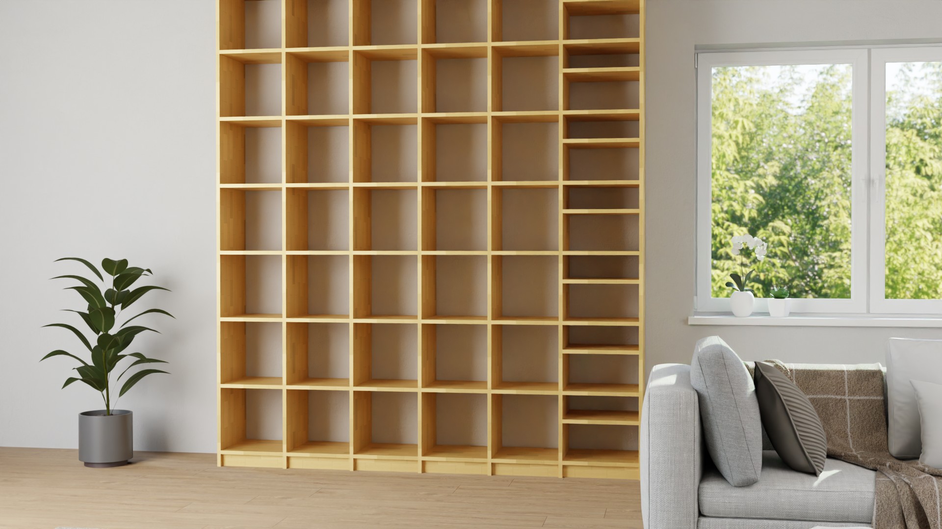 Schlichtes Regal nach Maß Buche