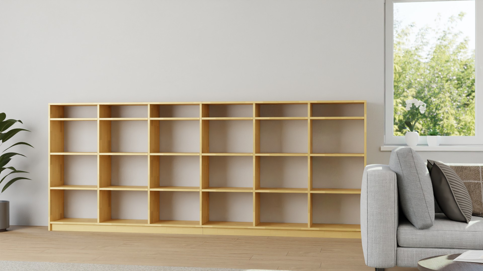 Schallplattenregal - Regal für Schallplatten mit vielen Optionen Buche