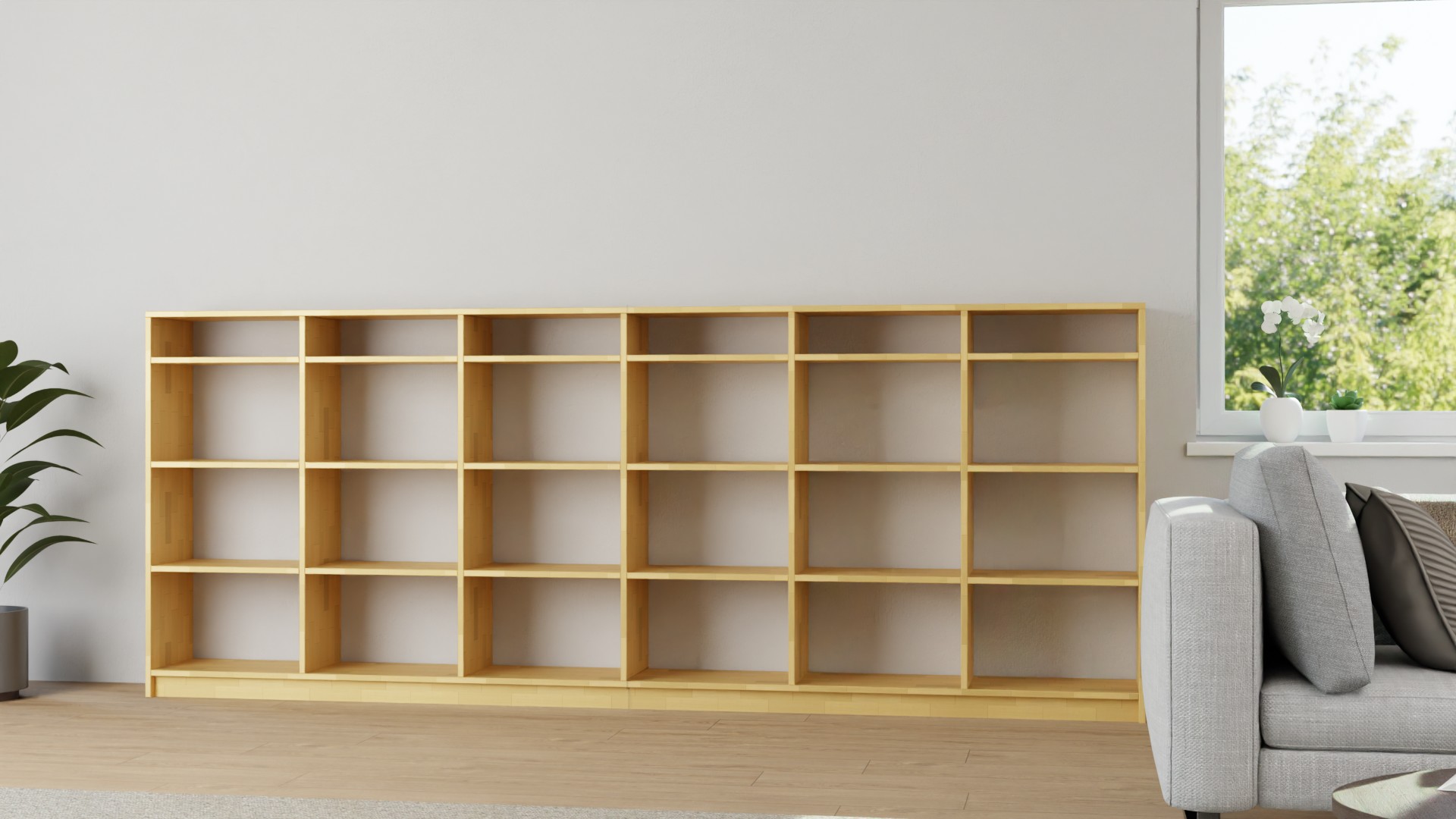 Schallplattenregal - Regal für Schallplatten mit vielen Optionen Buche