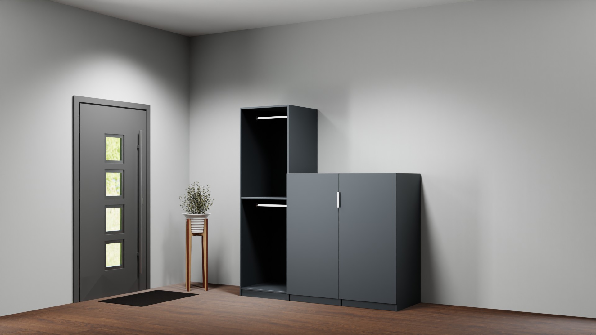 Treppenkleiderschrank nach Maß - Stufenkommode mit vielen Optionen Premium Dekore