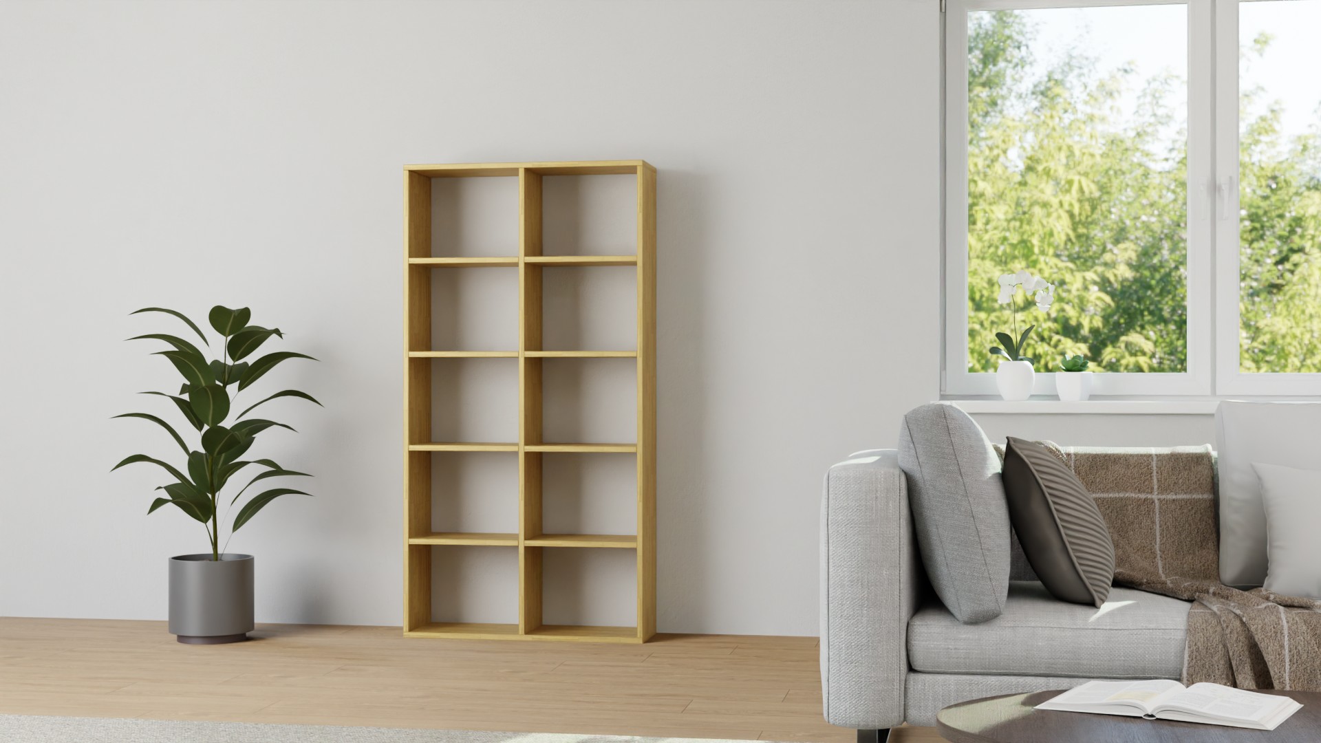 Schlichtes Anbauregal nach Maß - Regal als Erweiterung Eiche