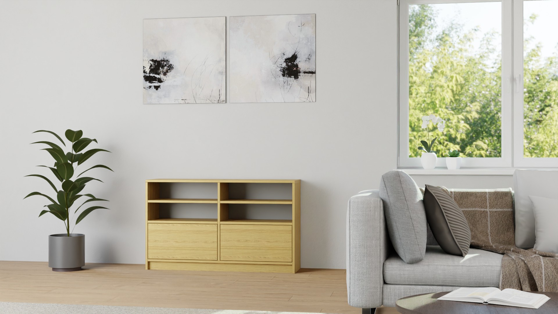Sideboard aus Echtholz nach Maß Eiche