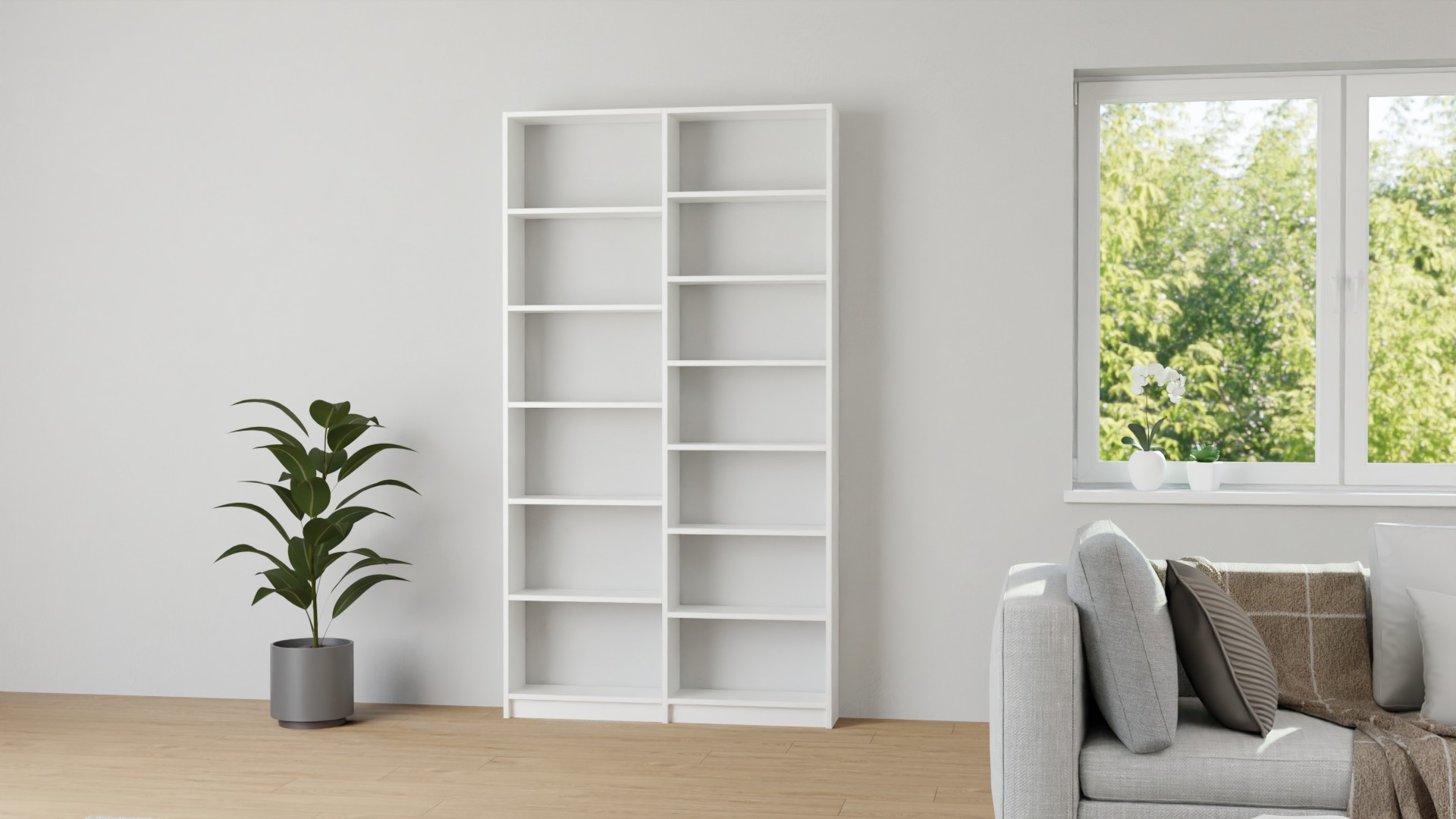 Schlichtes Bücherregal nach Maß MDF Beschichtet