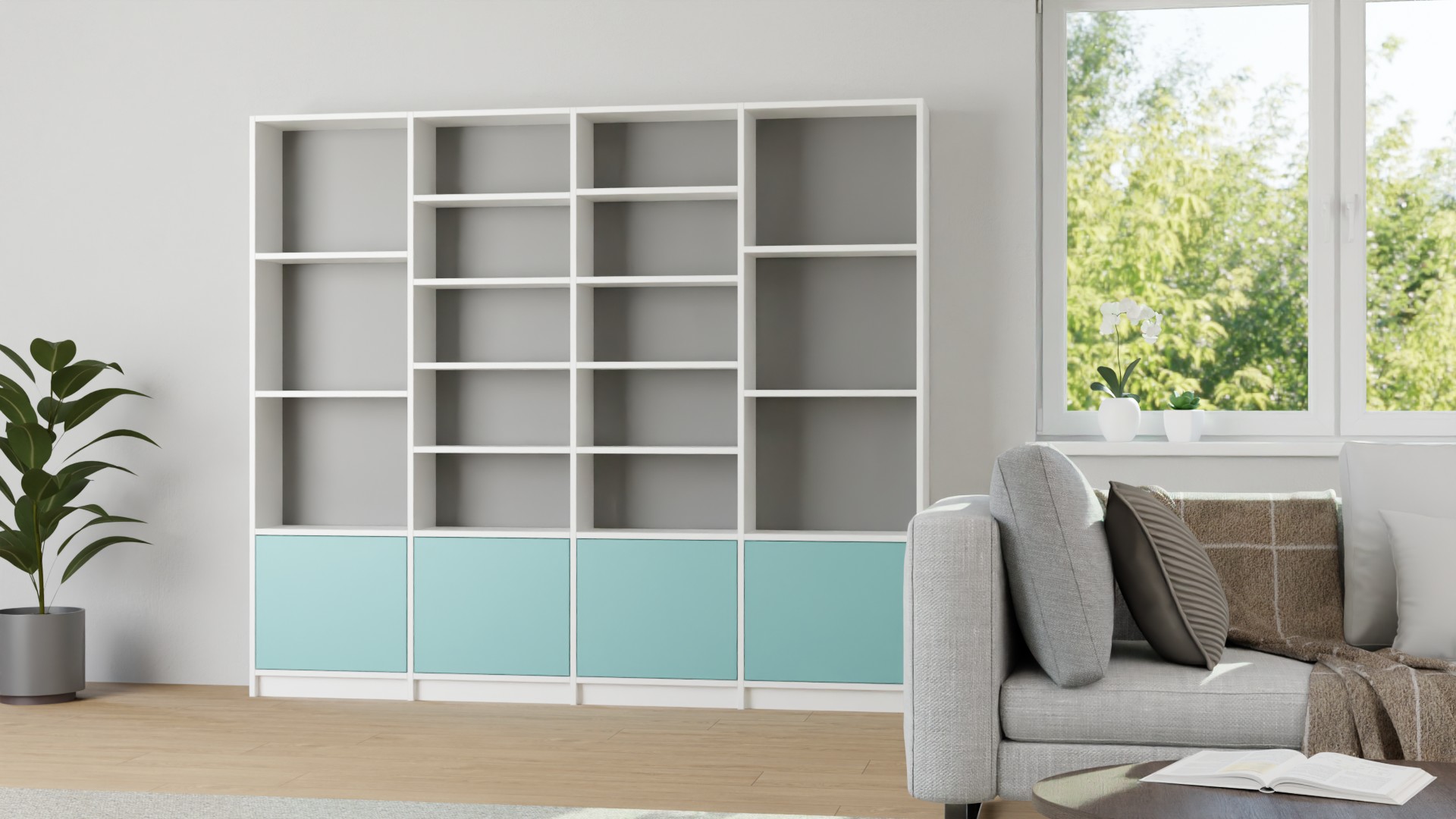 Modernes Wohnzimmerregal von Pickawood MDF Beschichtet