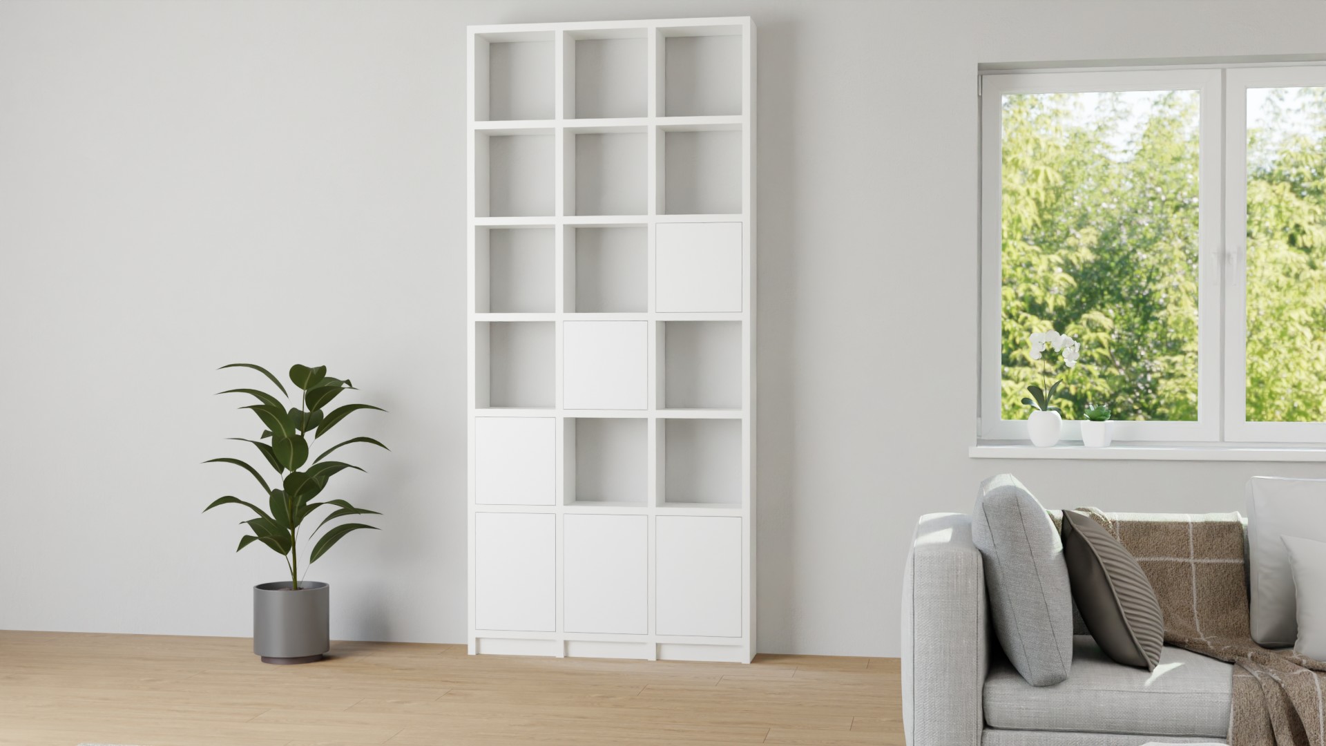 Bücherregal mit Türen MDF Beschichtet