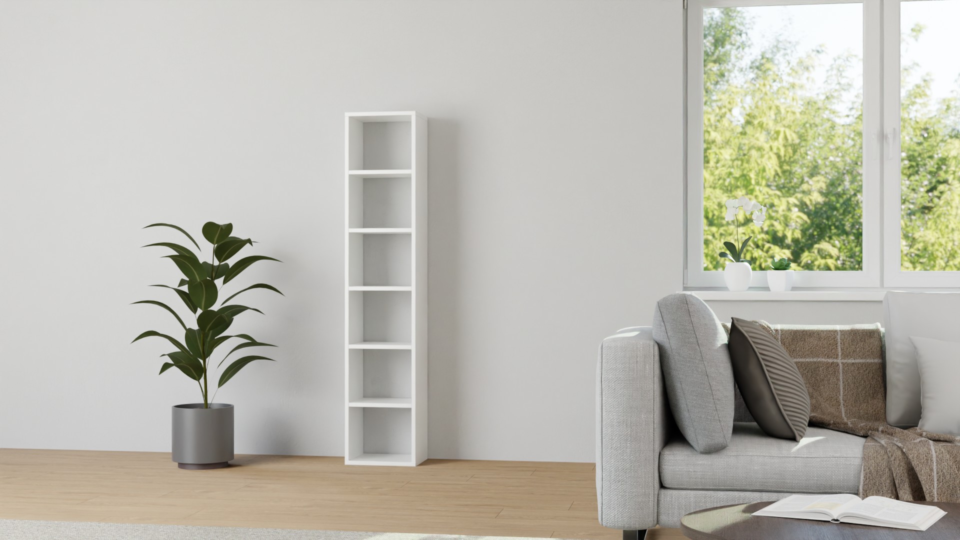 Hohes Garderobenregal nach Maß MDF Beschichtet