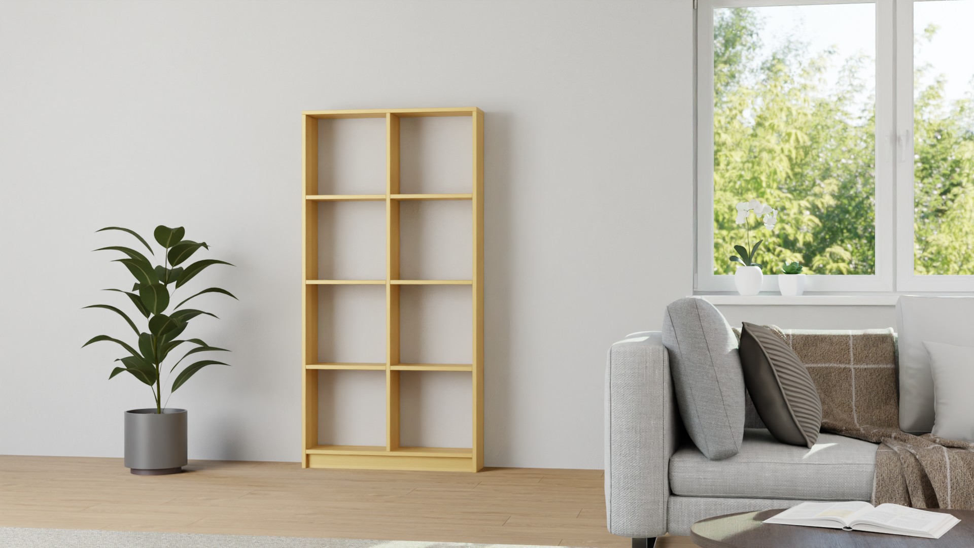 Hohes Barregal aus Massivholz Buche