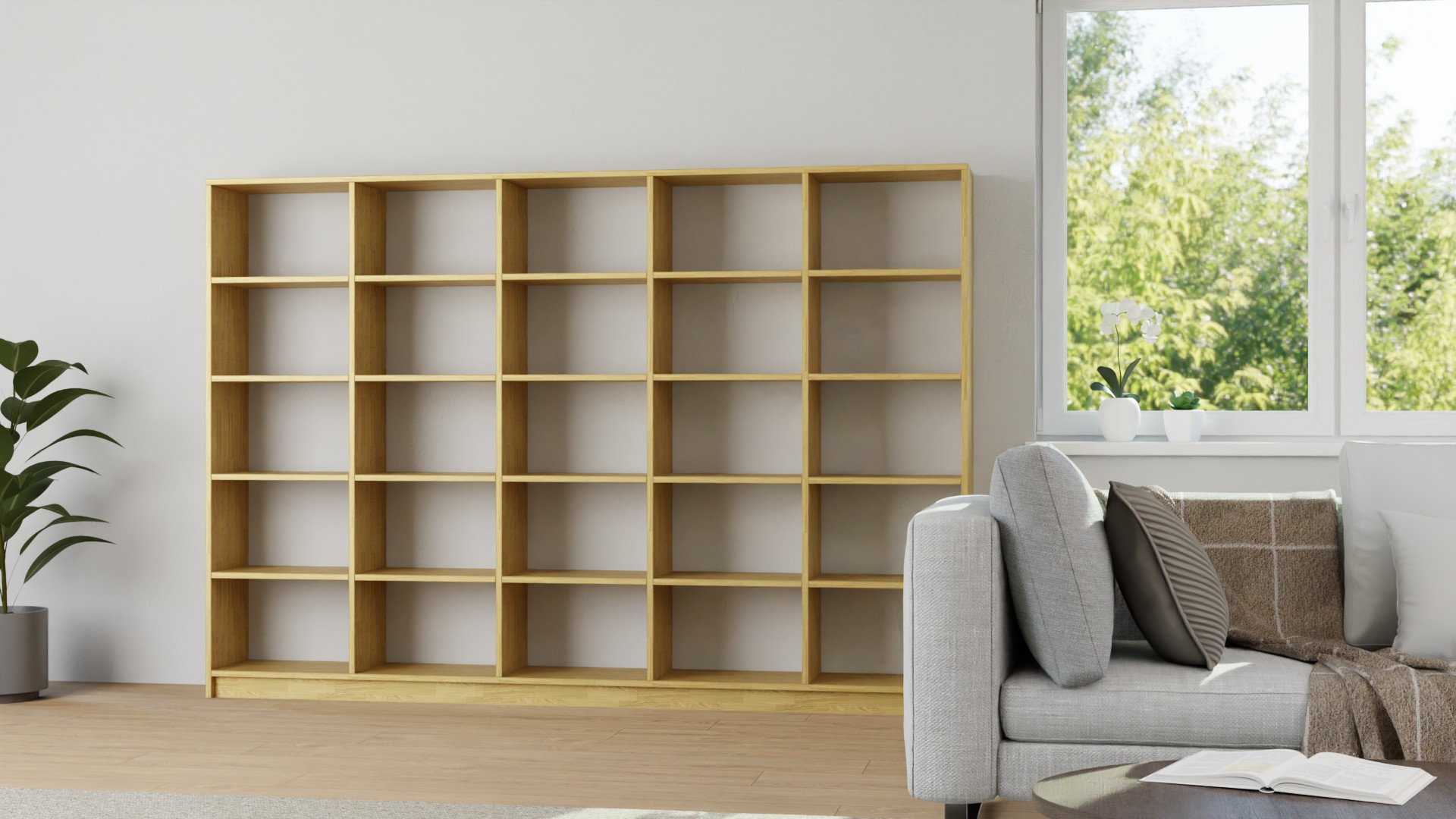 Raumtrenner Regal Eiche