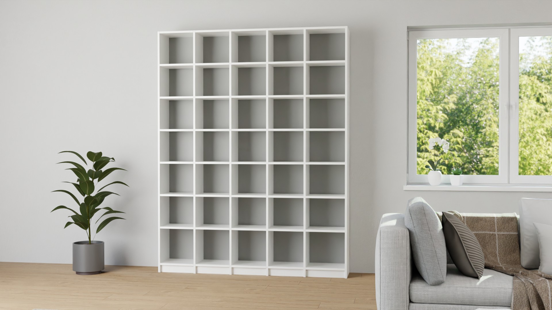 Bücherwand nach Maß MDF Beschichtet