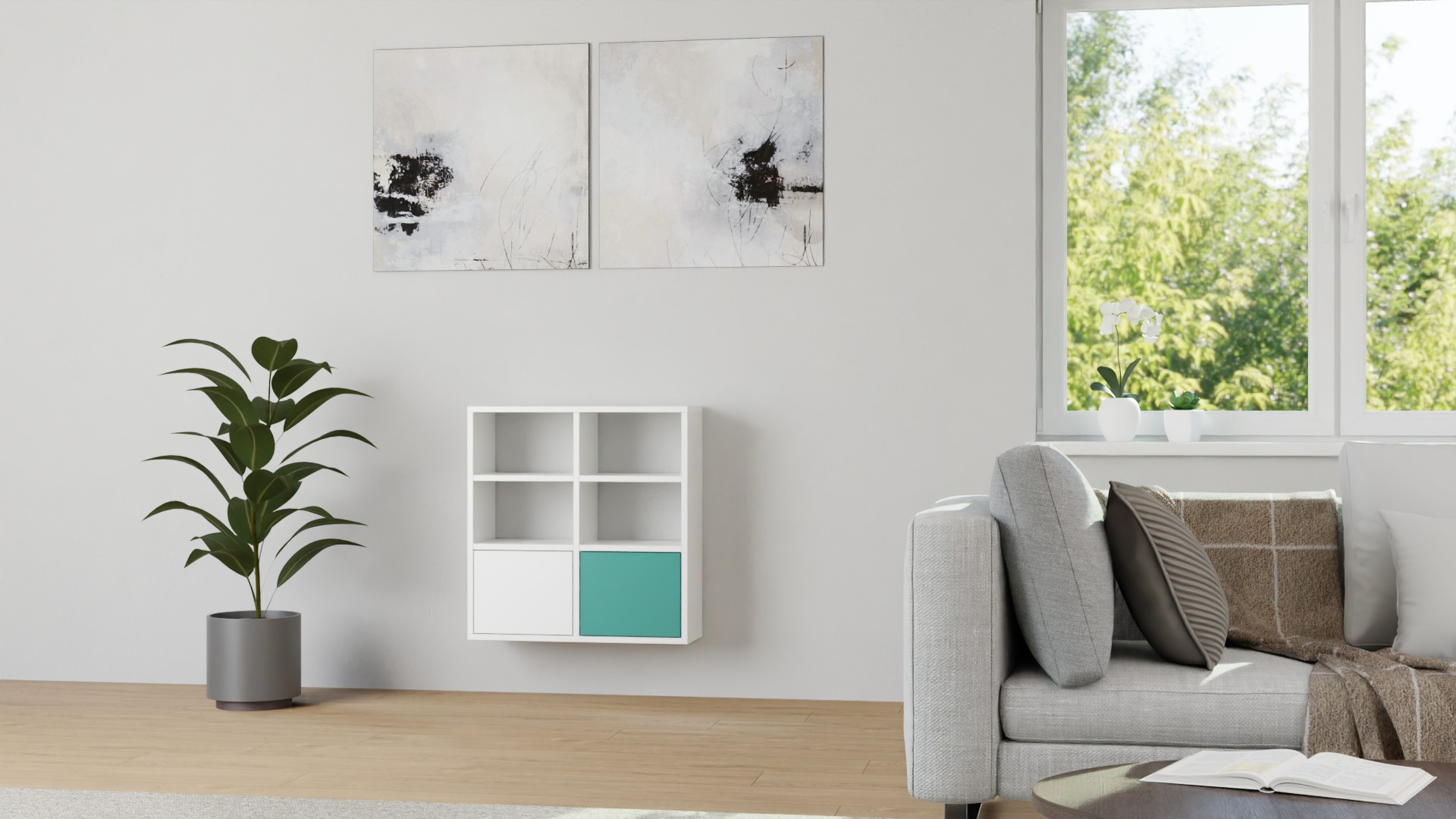 Stylishes Wandregal MDF Beschichtet