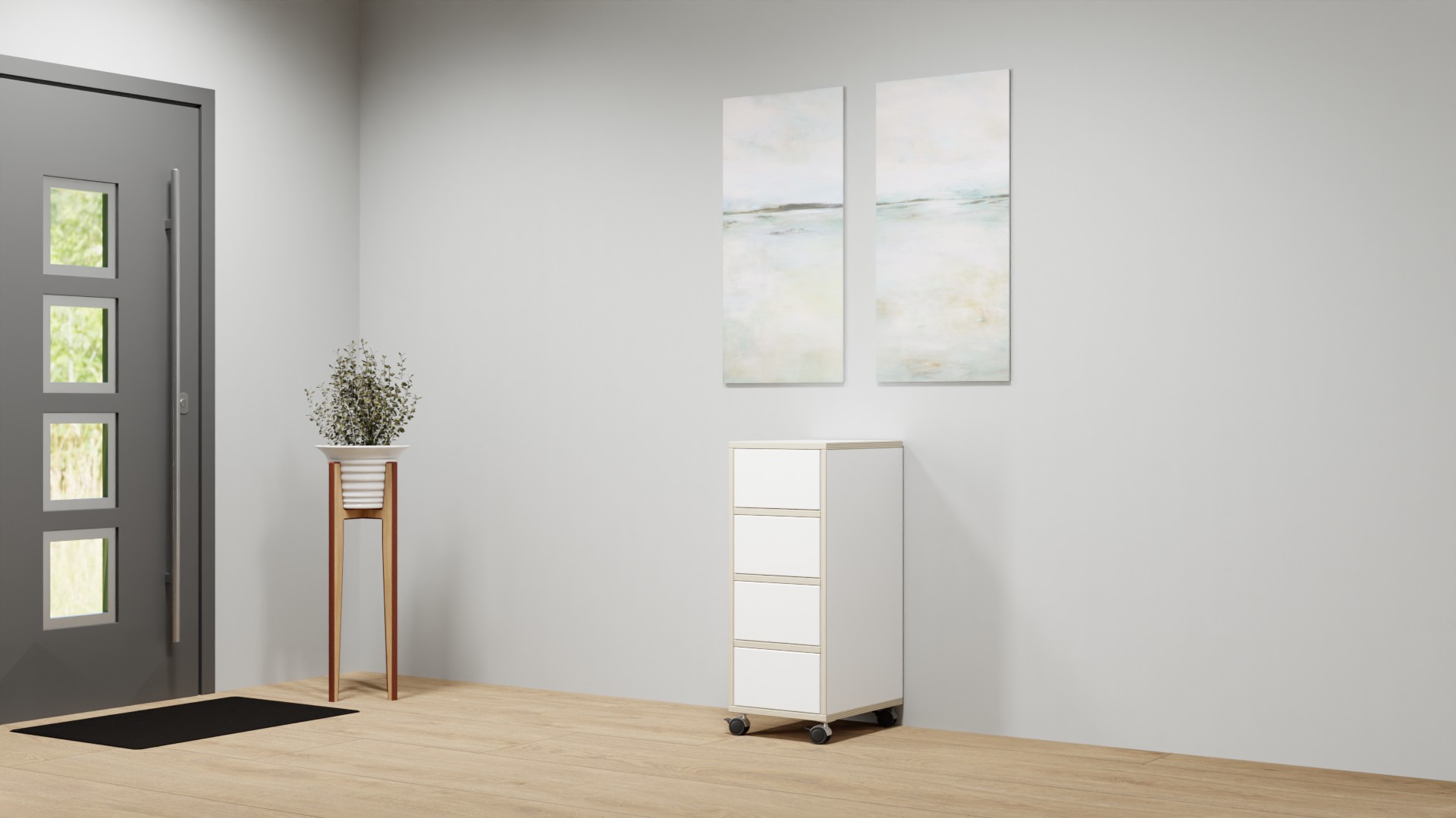 Container mit Schubladen Multiplex