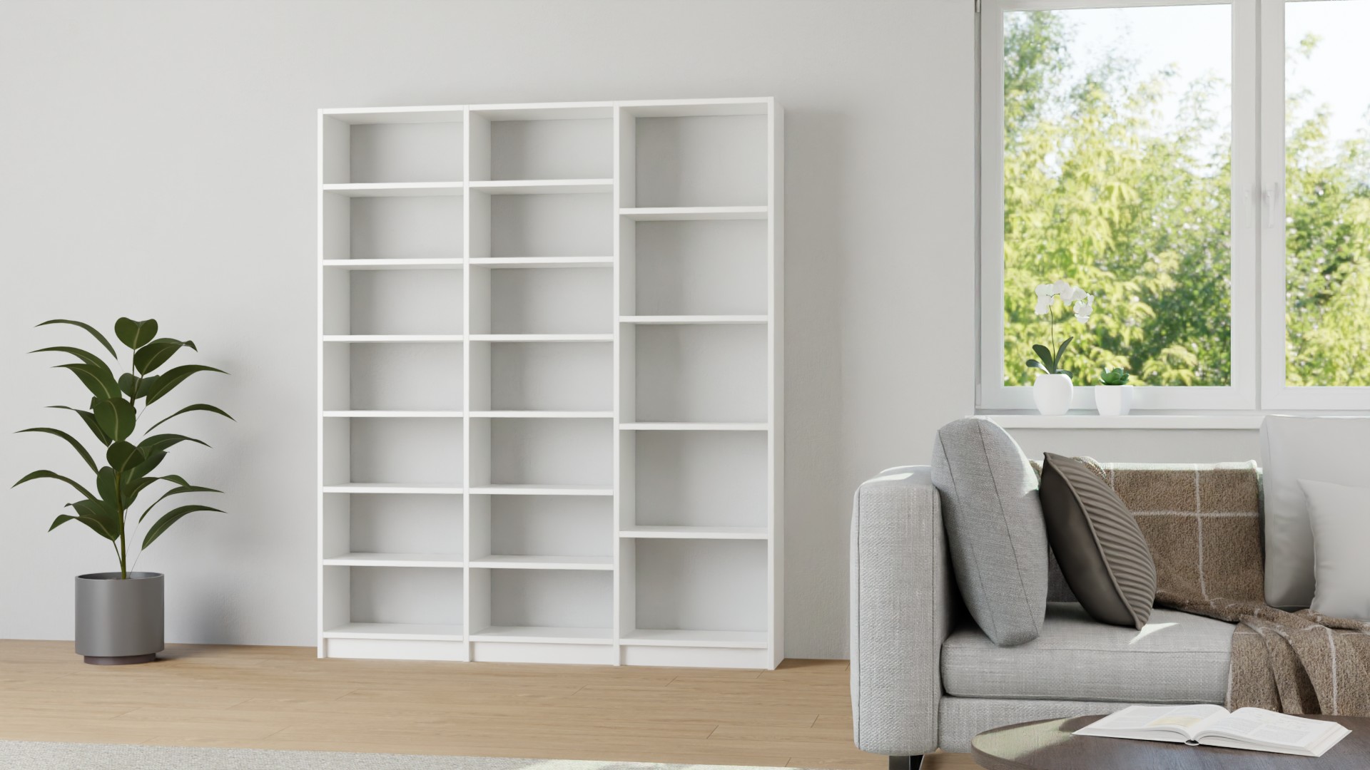 Schlichtes Bücherregal nach Maß MDF Beschichtet