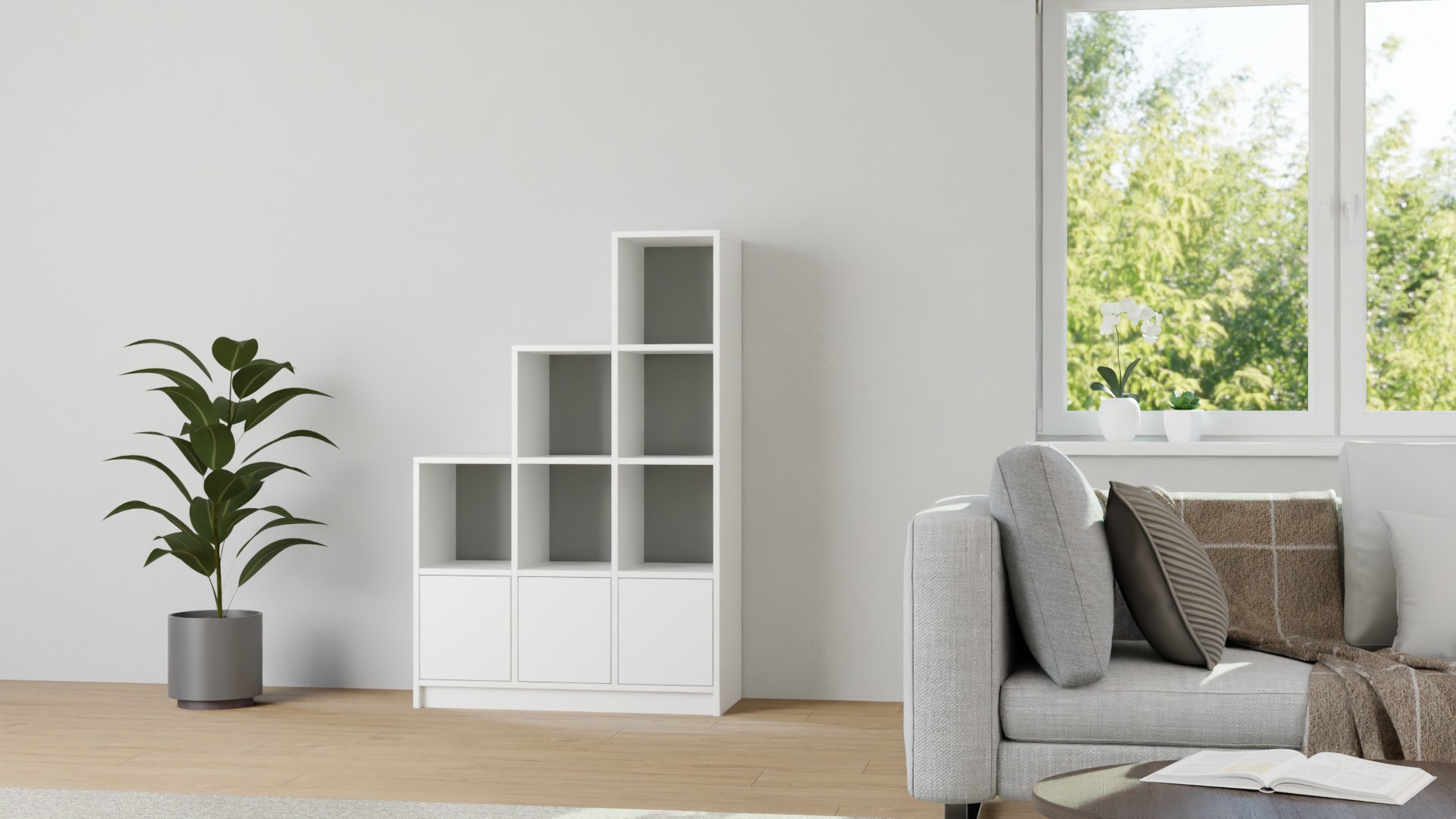 Weißes Regal 40 cm tief MDF Beschichtet